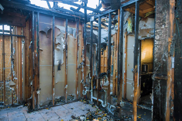 Professional Soot Cleanup technician working in Bedford, OH